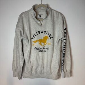 Yellowstone Sweatshirt Quarter Zip Western Montana Dutton Ranch